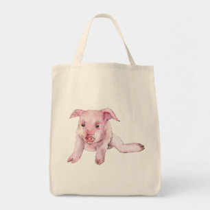 Schattig varken cadeau boerin landelijk boerenmeis tote bag