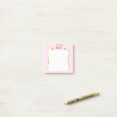 Schattig varken en gepersonaliseerde tekst post-it® notes (Op bureau)