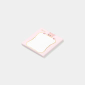 Schattig varken en gepersonaliseerde tekst post-it® notes (Schuin)