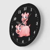 schattig varkensdecor Grote klok (Hoek)