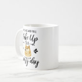 Schattig Veel Wow! Dogecoin Meme Hodl Koffiemok (Voorkant links)