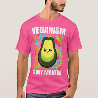 Schattig veganisme is mijn mantra-avocado t-shirt
