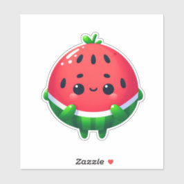 Schattig verlegen kawaii watermeloen fruit sticker