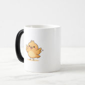 Schattig Verrast Kuiken Minimalistische Cartoon Magische Mok (Voorkant links)