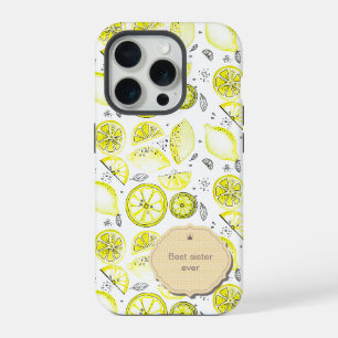 Schattig verse citroen citrus Doodle gele Beste Zu iPhone 15 Pro Hoesje