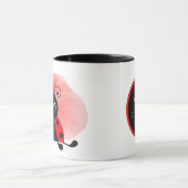 schattig verslaafd liefhebber van ladybug voegt te mok (Midden)