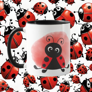 schattig verslaafd liefhebber van ladybug voegt te mok