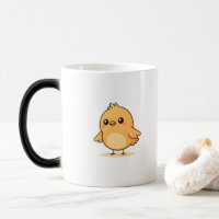 Schattig Verward Kuiken Minimalistische Cartoon