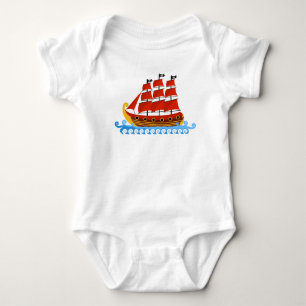 Schattig Vikingschip en Schild Romper