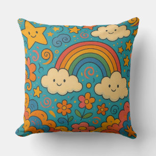 Schattig Vintage Esthetisch Patroon Kussen 🌈✨🌸