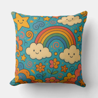 Schattig Vintage Esthetisch Patroon Kussen 🌈✨🌸