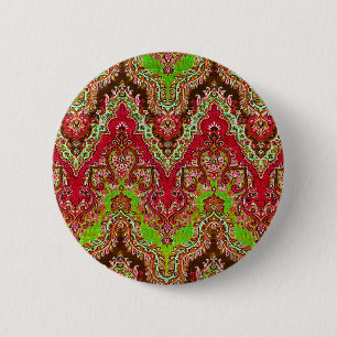 Schattig vintage kleurrijk Arabisch patroon Ronde Button 5,7 Cm