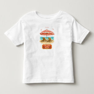 schattig vintage strand zonsondergang peuter T-shi Kinder Shirts