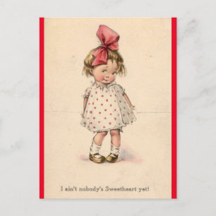 Schattig Vintage Valentijn Briefkaart