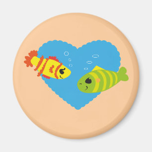 Schattig Vis Koppel Valentijnsdag Aquarium Liefde Magneet