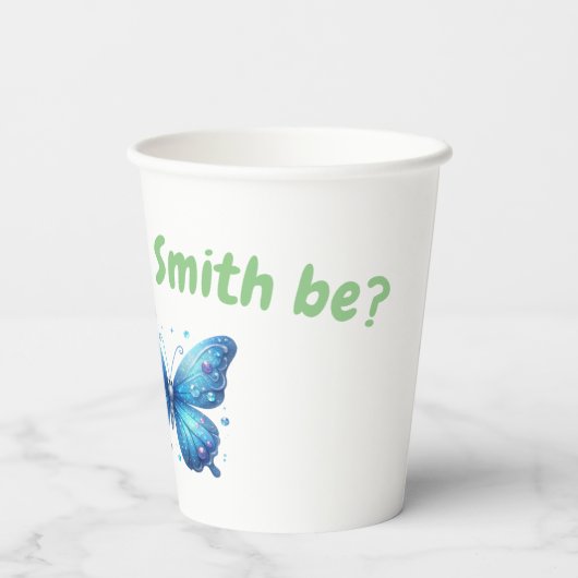 schattig vlinder Geslacht Onthullen Party tuin Papieren Bekers (Achterkant)