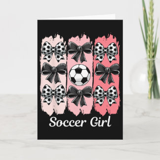 Schattig Voetbalmeisje Coquette Strik Voetbalmeisj Kaart