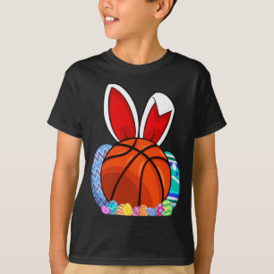 Schattig Voor Basketbal Paasei Konijn T-shirt