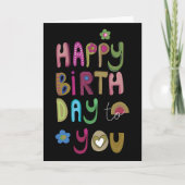 Schattig Vrolijke Gelukkige Verjaardag aan u Kaart (Voorkant)