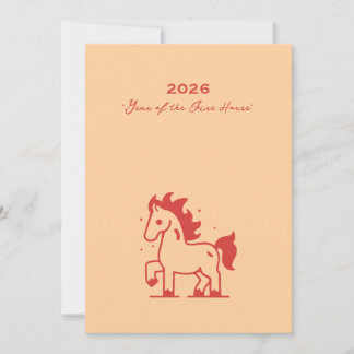 Schattig Vuur Paard Feestdagenkaart