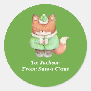 Schattig Wasbeer Dier Kerstmis Van Kerstman Ronde Sticker