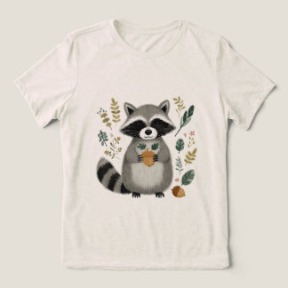 Schattig Wasbeer met Eikel Tri-Blend Shirt