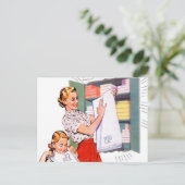 schattig  wasgoed briefkaart (Staand voorkant)