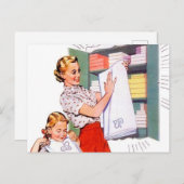 schattig  wasgoed briefkaart (Voorkant / Achterkant)