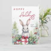 Schattig watercolor Kerstmis Feestdagenkaart (Staand voorkant)