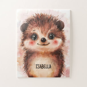 Schattig waterverf egel eenvoudig kinder baby dier legpuzzel