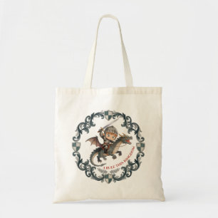 Schattig Waterverf Ridder Draak Kasteel Jongens Ko Tote Bag