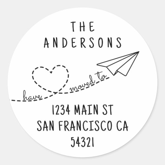 Schattig we hebben modern hart papier vliegtuig sc ronde sticker (Voorkant)