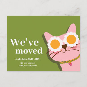 Schattig We Zijn Verhuisd Nieuwe Adres Aankondigin Briefkaart