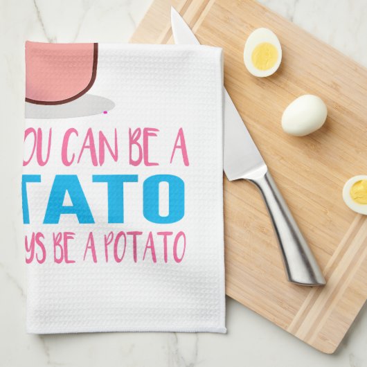 Schattig Wees altijd jezelf tenzij een aardappel k Theedoek (Quarter Fold)