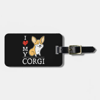 Schattig Welsh Corgis | Cute Doggy I Love My Corgi Bagagelabel