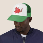 Schattig Welsh Red Dragon Trucker Hoed Pet (In situ)
