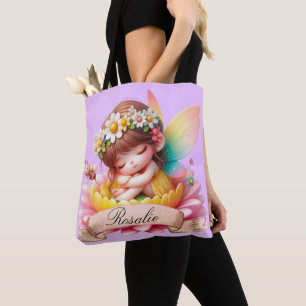 Schattig Whimsical Bloemige Zoete Dromen Slaapfee Draagtas