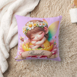 Schattig Whimsical Bloemige Zoete Dromen Slaapfee Kussen