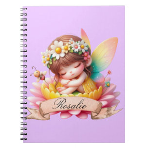 Schattig Whimsical Bloemige Zoete Dromen Slaapfee Notitieboek