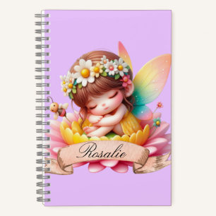 Schattig Whimsical Bloemige Zoete Dromen Slaapfee Notitieboek
