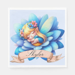 Schattig Whimsical Bloemige Zoete Dromen Slaapfee Servet