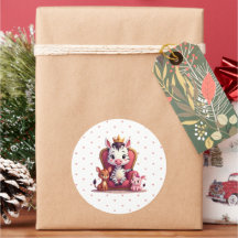 Schattig Whimsical Cartoon Prinses Zebra Hartjes R