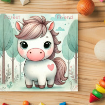 Schattig Whimsical Forest Friend Pony 