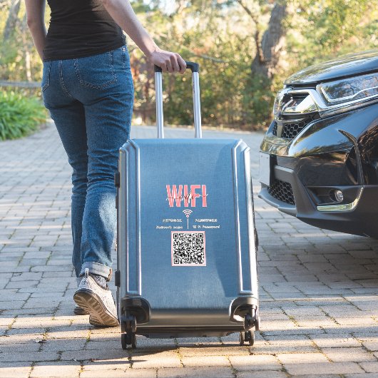 Schattig WiFi-wachtwoord teken | QR-code Sticker (Koffer Insitu)