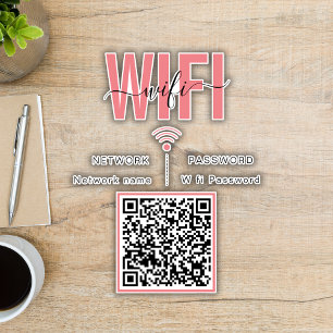 Schattig WiFi-wachtwoord teken QR-code Sticker