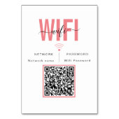 Schattig WiFi-wachtwoord teken | QR-codetabel Kaar Kaart (Achterkant)