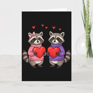 Schattig Wilde Wasbeer Valentijnsdag Liefde Hart D Kaart