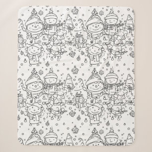 Schattig winter kerst doodle patroon (2) sherpa deken
