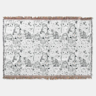 Schattig Winter Kerst Krabbelpatroon (4) Deken