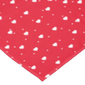 Schattig wit en rood hart patroon tafelkleed (Gekanteld)